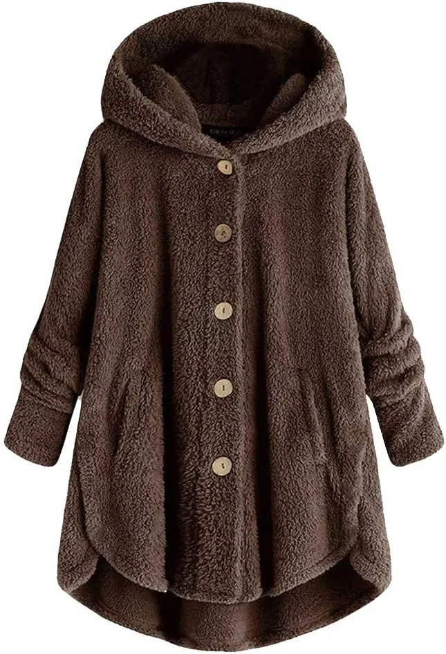 Winter Jackets Women Sherpa Lined Jacket Maternity Winter Coat Plus Size Hooded Sweater Oversized Hoodie