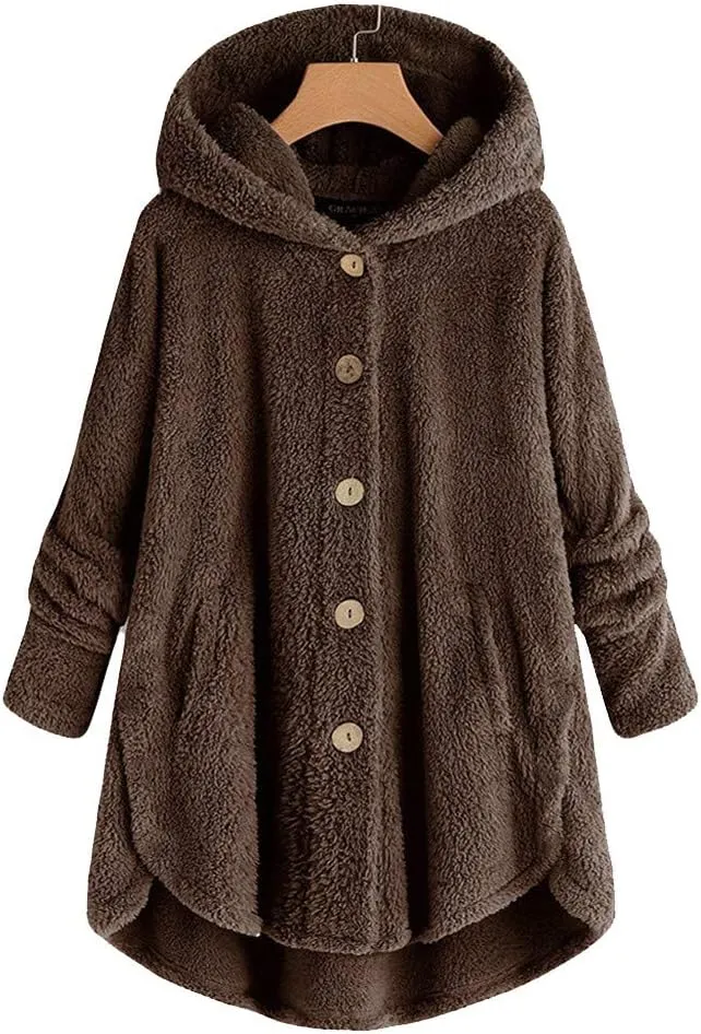 Winter Jackets Women Sherpa Lined Jacket Maternity Winter Coat Plus Size Hooded Sweater Oversized Hoodie