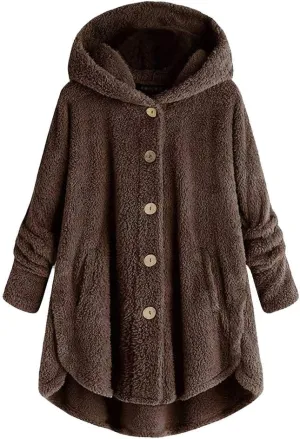 Winter Jackets Women Sherpa Lined Jacket Maternity Winter Coat Plus Size Hooded Sweater Oversized Hoodie