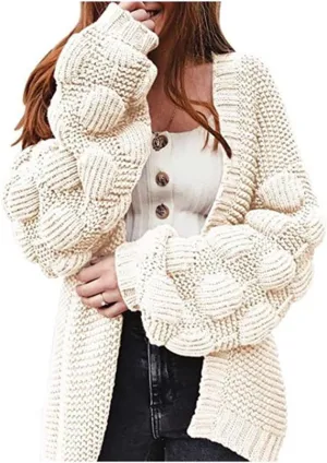 Women Oversized Cardigan Knitted Wrap Long Fall Open Front Knit CardigansCute Chunky Sweaters