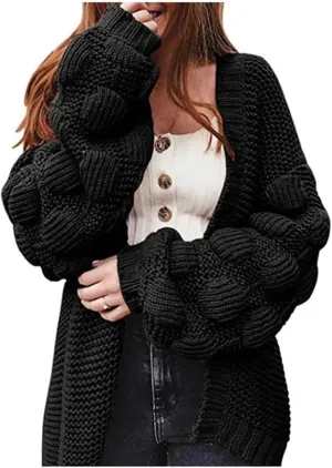 Women Oversized Cardigan Knitted Wrap Long Fall Open Front Knit CardigansCute Chunky Sweaters