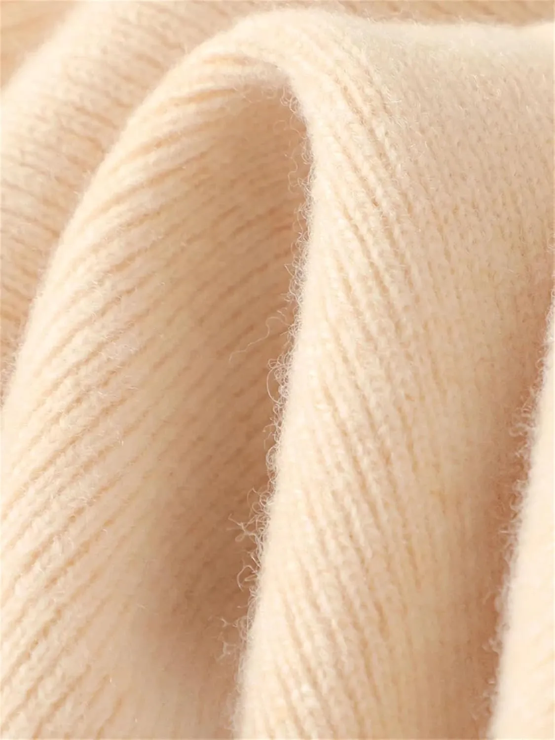 Women’s 100 Percent Merino Wool Wide-Leg Pants Autumn Winter Soft Warm Knit Trousers