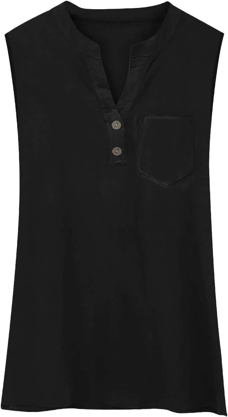 Womens Casual Button Down off shoulder Shirts Summer Fashion Cotton Linen Shirt Top Blouses with Pocket