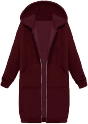 Womens Coats Winter Hoodie Mid Length Hoodie Long Sleeved Top Winter Coat Puffer Coat Winter Coats For Women Plus