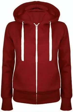 Womens Cotton Lightweight Hoodie Fall Casual Drawstring Zip Up Hooded Jackets Solid Color Basic Sweatshirts Pockets