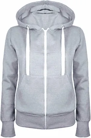 Womens Cotton Lightweight Hoodie Fall Casual Drawstring Zip Up Hooded Jackets Solid Color Basic Sweatshirts Pockets