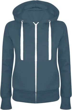 Womens Full Zip Up Hoodies Sweatshirt Fall Lightweight Long Sleeve Basic Sweatshirt Casual Loose Long Sleeve Jackets