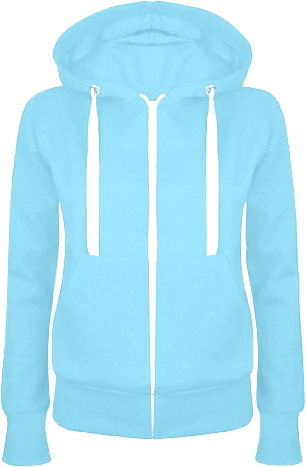 Womens Full Zip Up Hoodies Sweatshirt Fall Lightweight Long Sleeve Basic Sweatshirt Casual Loose Long Sleeve Jackets
