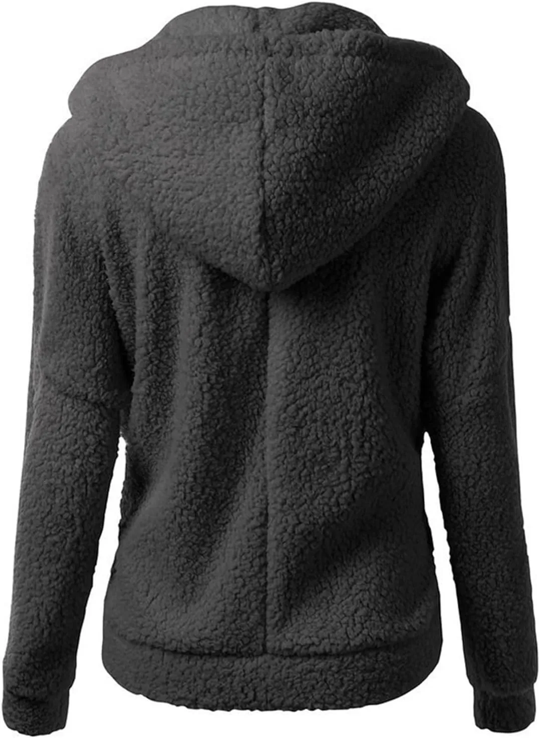 Women's Hooded Warm Winter Coat Long Sleeve Button Down Outerwear Casual Jackets Winter Long Thick Coats