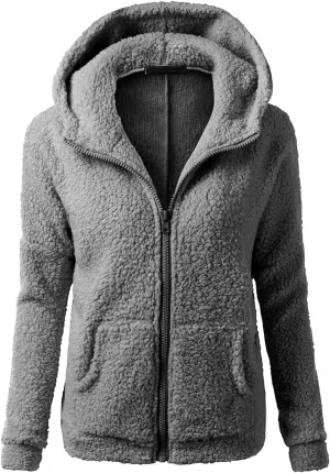 Women's Hooded Warm Winter Coat Long Sleeve Button Down Outerwear Casual Jackets Winter Long Thick Coats
