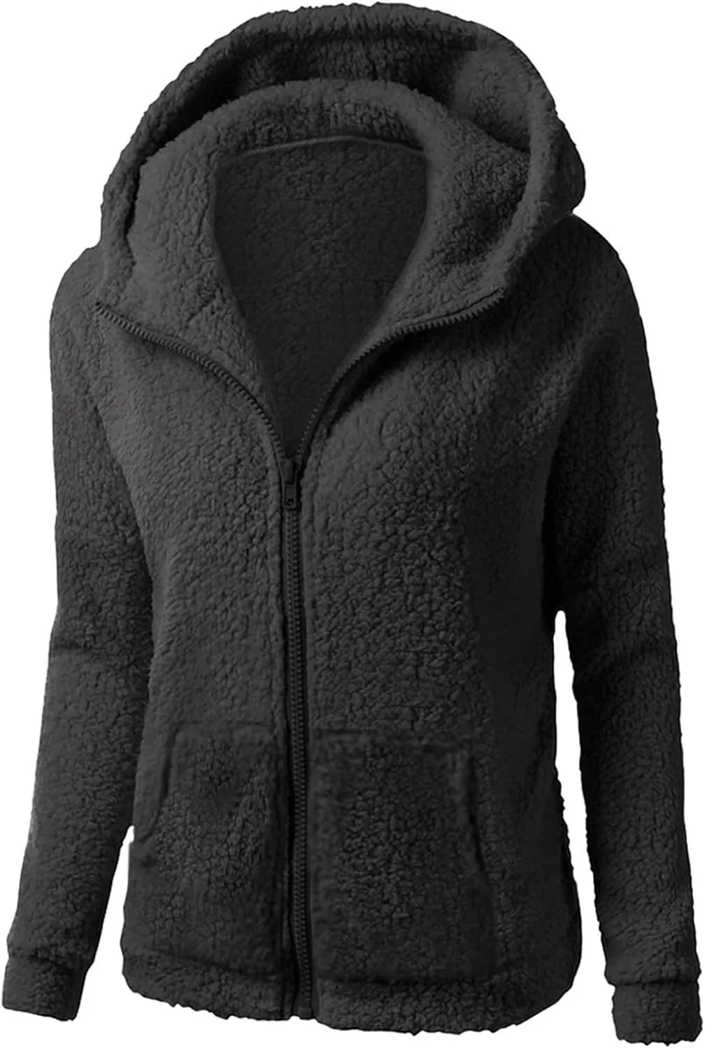 Women's Hooded Warm Winter Coat Long Sleeve Button Down Outerwear Casual Jackets Winter Long Thick Coats