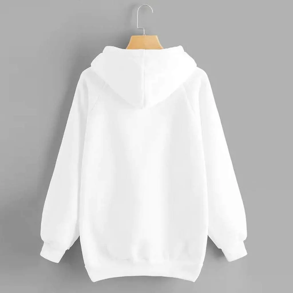 Womens Hoodies, Hoodies for Women Pullover Basic Solid Long Sleeve Crewneck Sweatshirts Teen Girls Oversized Hooded Y2k Top