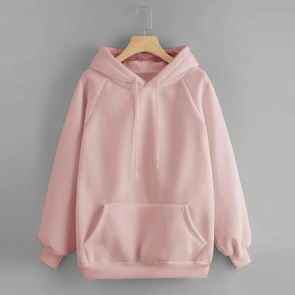 Womens Hoodies, Hoodies for Women Pullover Basic Solid Long Sleeve Crewneck Sweatshirts Teen Girls Oversized Hooded Y2k Top