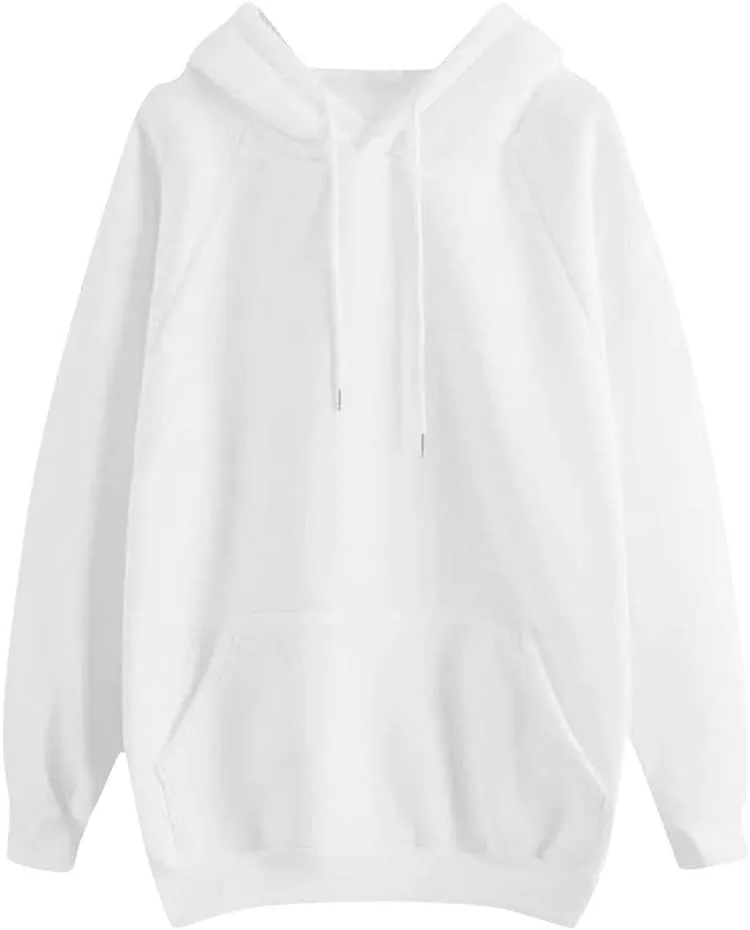 Womens Hoodies, Hoodies for Women Pullover Basic Solid Long Sleeve Crewneck Sweatshirts Teen Girls Oversized Hooded Y2k Top