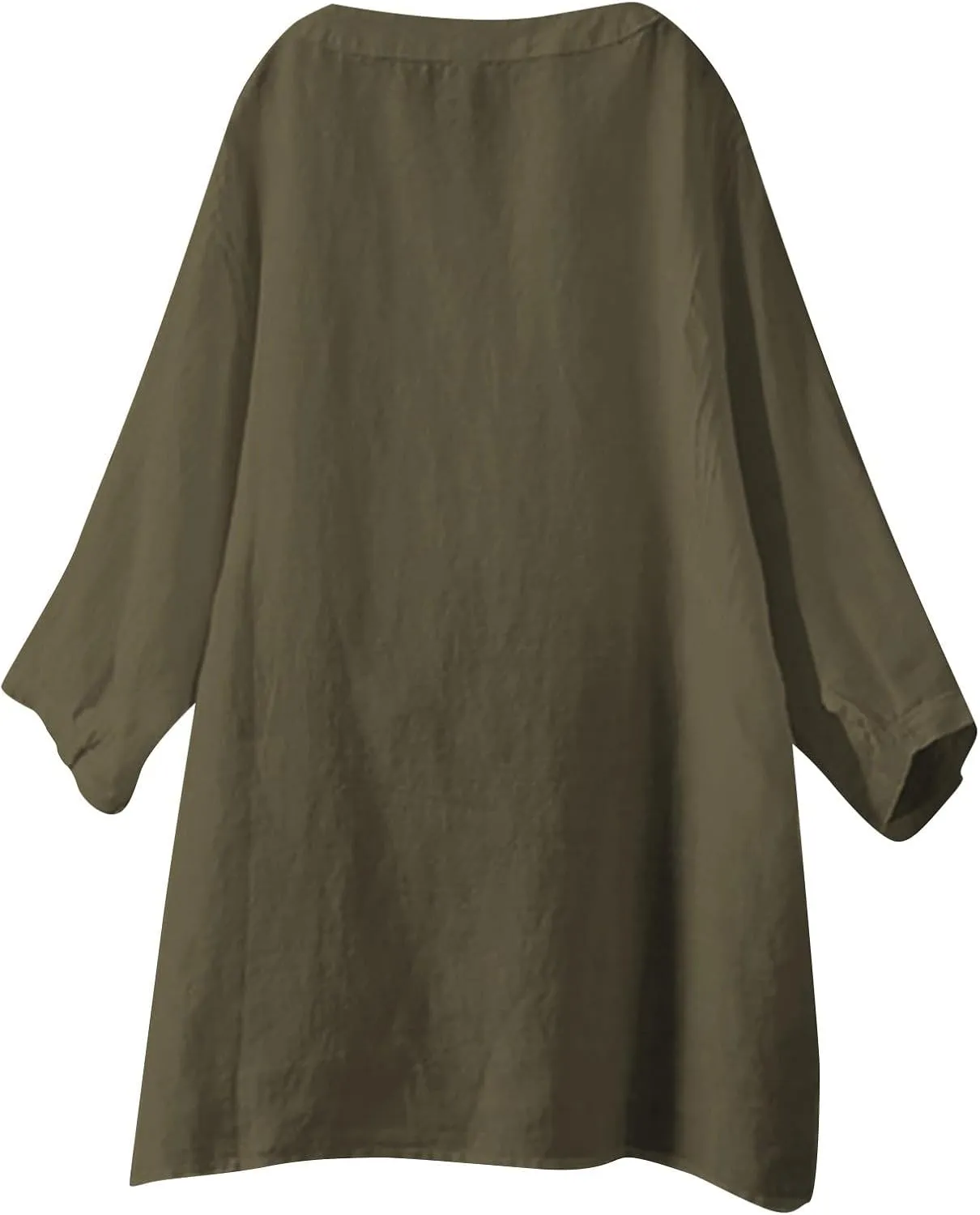 Womens Linen Button Down Shirts Summer 2025 Roll up Sleeve Oversized Boyfriend Solid Tops Casual Dressy Blouses