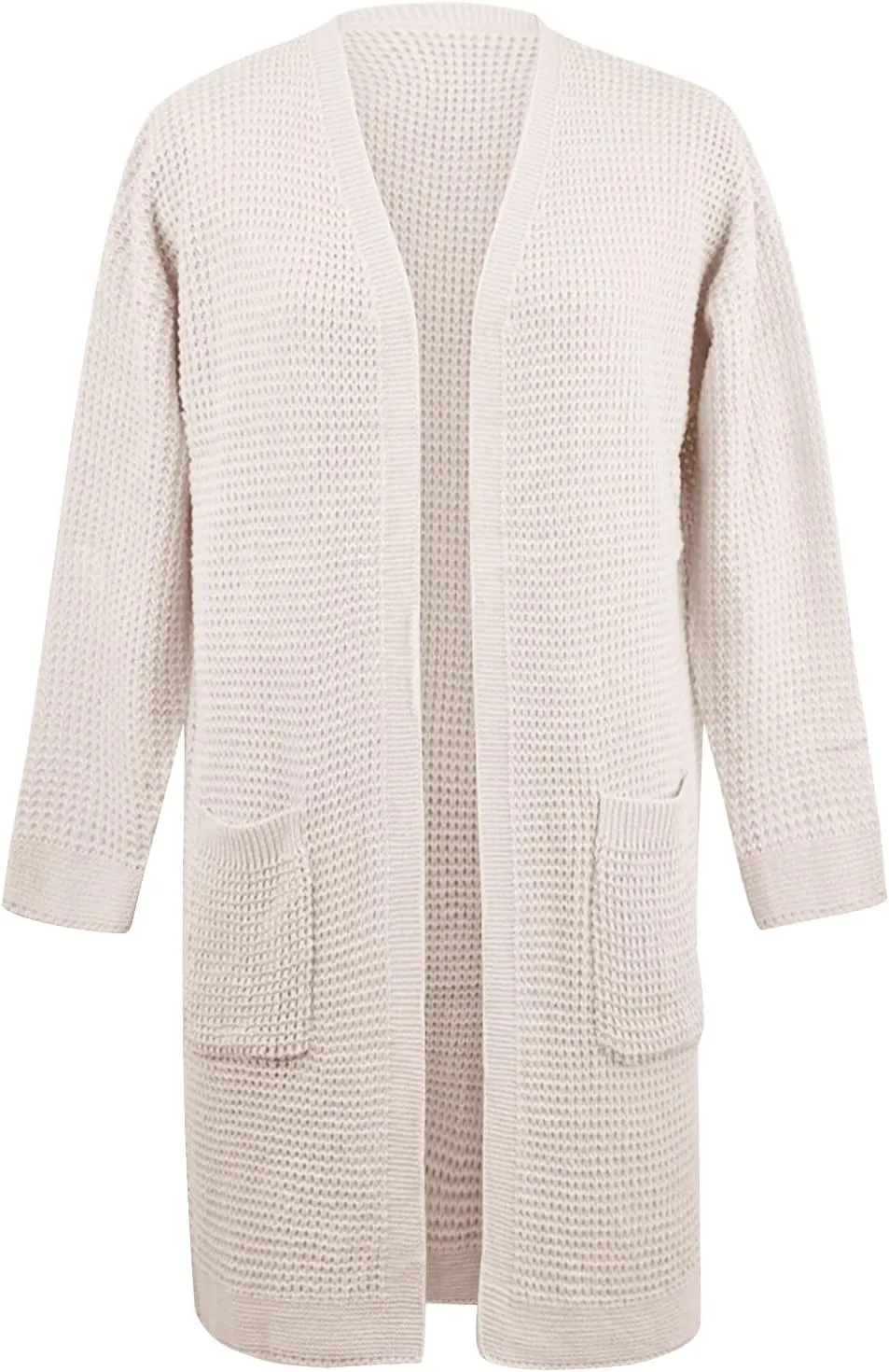 Women's Open Front Cozy Sweater Long Sleeve Chunky Knit Cardigan Coat Fashion Sweaters Outerwear with Pockets 2023