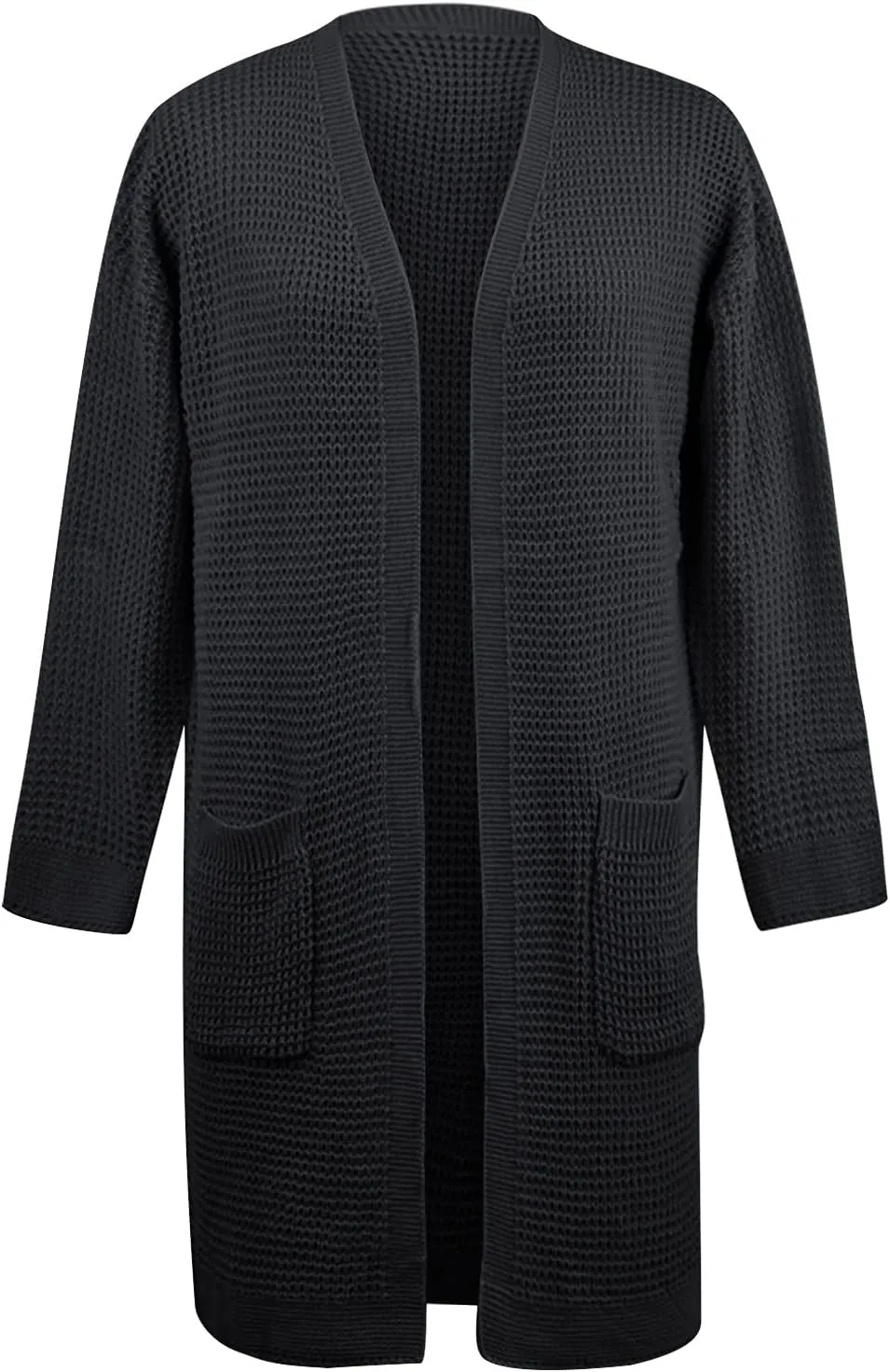Women's Open Front Cozy Sweater Long Sleeve Chunky Knit Cardigan Coat Fashion Sweaters Outerwear with Pockets 2023