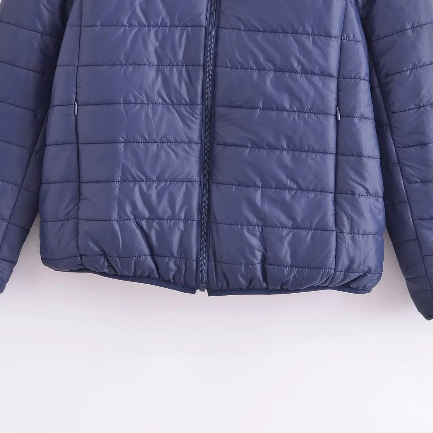 Women's Quilted Winter Coats Winter Short Hooded Warm Padded Puffer Jacket Fleece Lined Down Jackets with Pockets