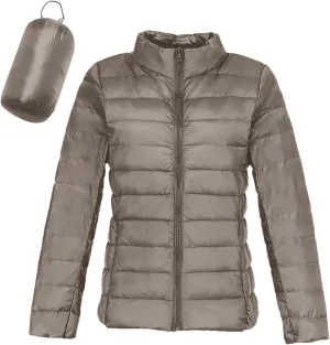 Women's Short Down Coat Packable Puffer Jacket 2024 Ultra Light Hooded Winter Quilted Winter Coat with Pocket Outwear