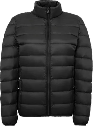 Women's Winter Casual Quilted Jackets Faux Fur Removable Hood Winter Jacket Parka Full Zip Black Padded Coats
