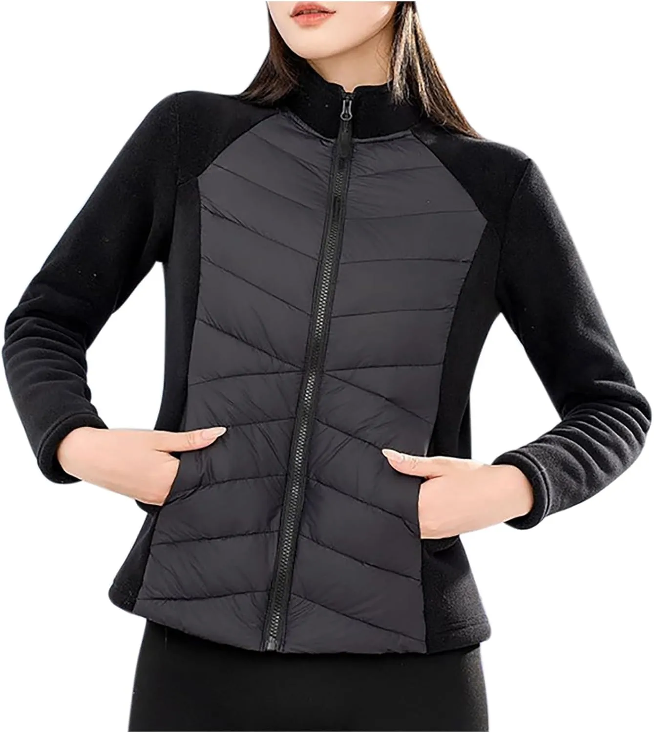 Women's Winter Coats Padded Puffer Cardigan Quilted Vintage Floral Jacket Women Winter Clothes Fashion Parka