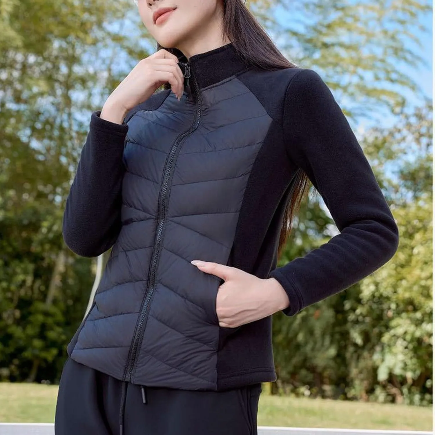 Women's Winter Coats Padded Puffer Cardigan Quilted Vintage Floral Jacket Women Winter Clothes Fashion Parka