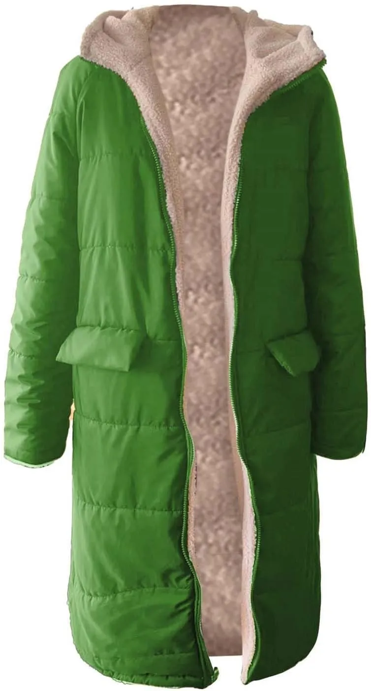 Womens Winter Jacket Jacket Hooded Puffer Jacket Lightweight Winter Coat Hooded Maxi Length Winter Jackets for Women