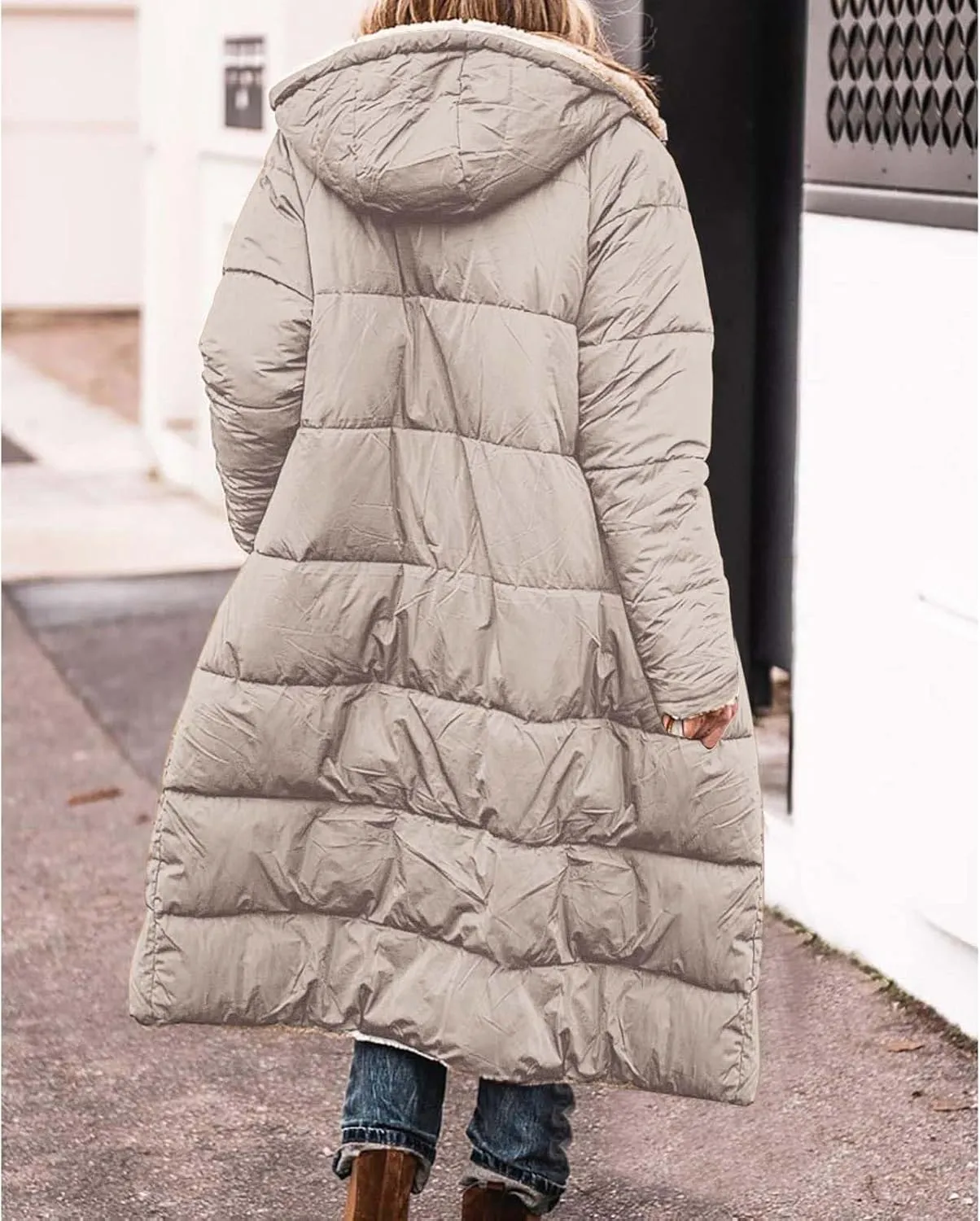 Womens Winter Jacket Jacket Hooded Puffer Jacket Lightweight Winter Coat Hooded Maxi Length Winter Jackets for Women