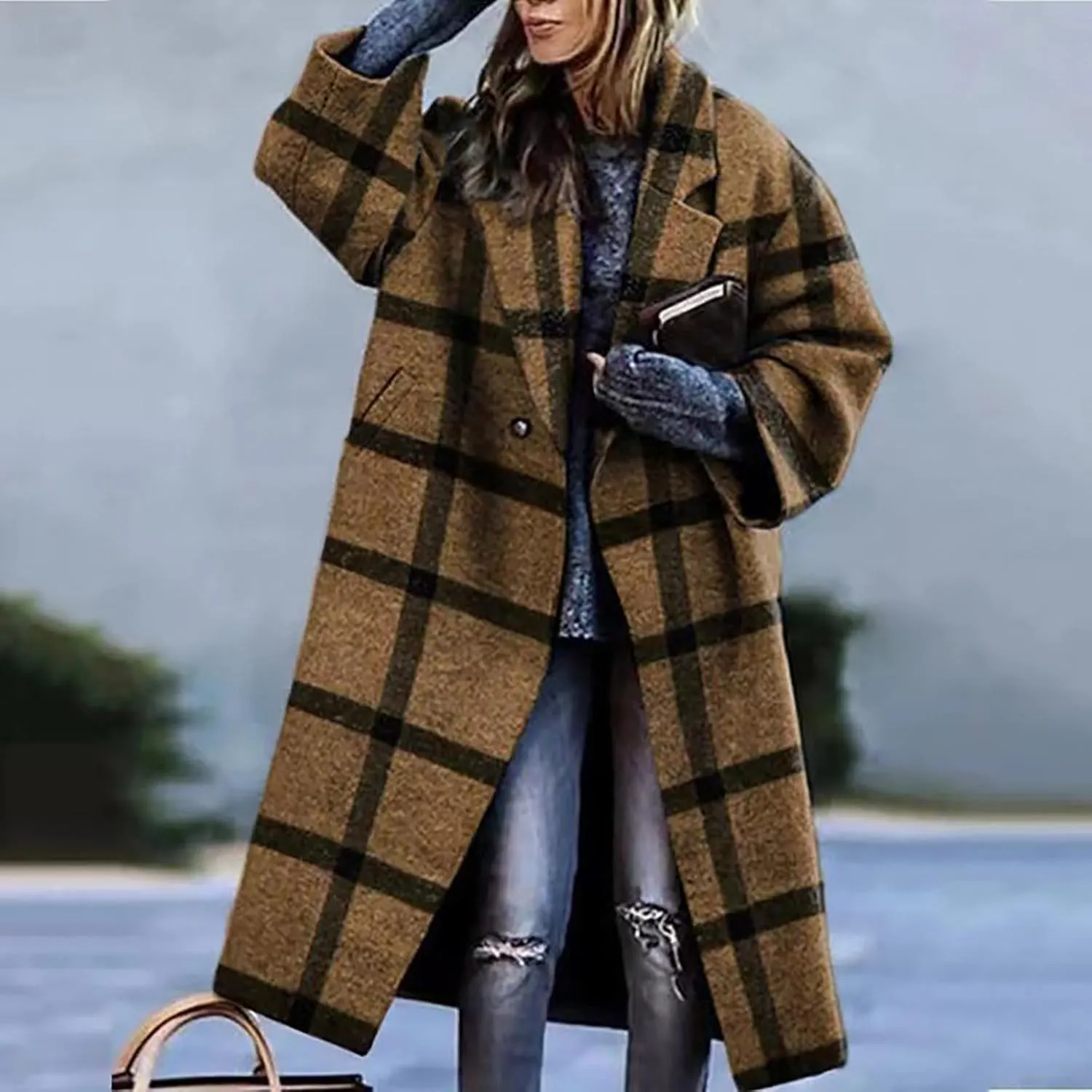 Women's Winter Long Sleeve Zip Puffer Jacket Long Winter Warm Womens Women's Ski Jacket Mountain Windproof Winter