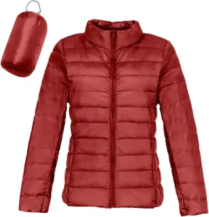 Women's Winter Long Sleeve Zip Puffer Jacket Long Winter Warm Womens Women's Ski Jacket Mountain Windproof Winter