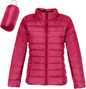 Women's Winter Long Sleeve Zip Puffer Jacket Long Winter Warm Womens Women's Ski Jacket Mountain Windproof Winter
