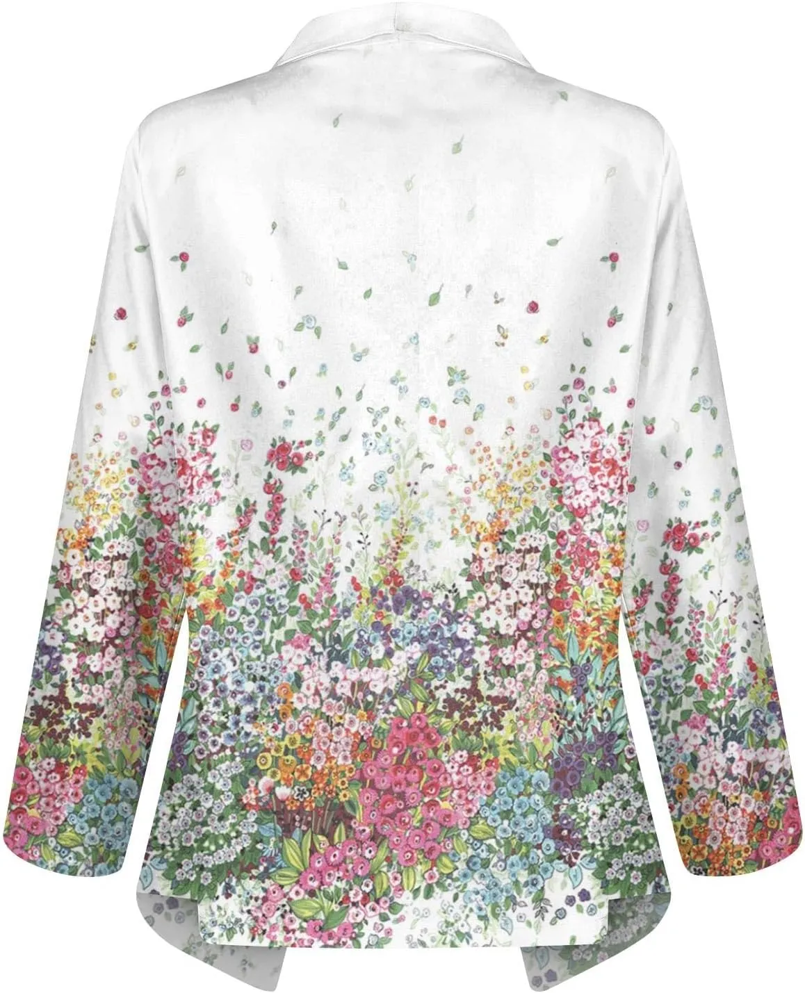 Workout Tops for Women Floral Printed Open Front Cover Up Long Sleeve Comfy Dressy Jacket Resort Wear Cardigans