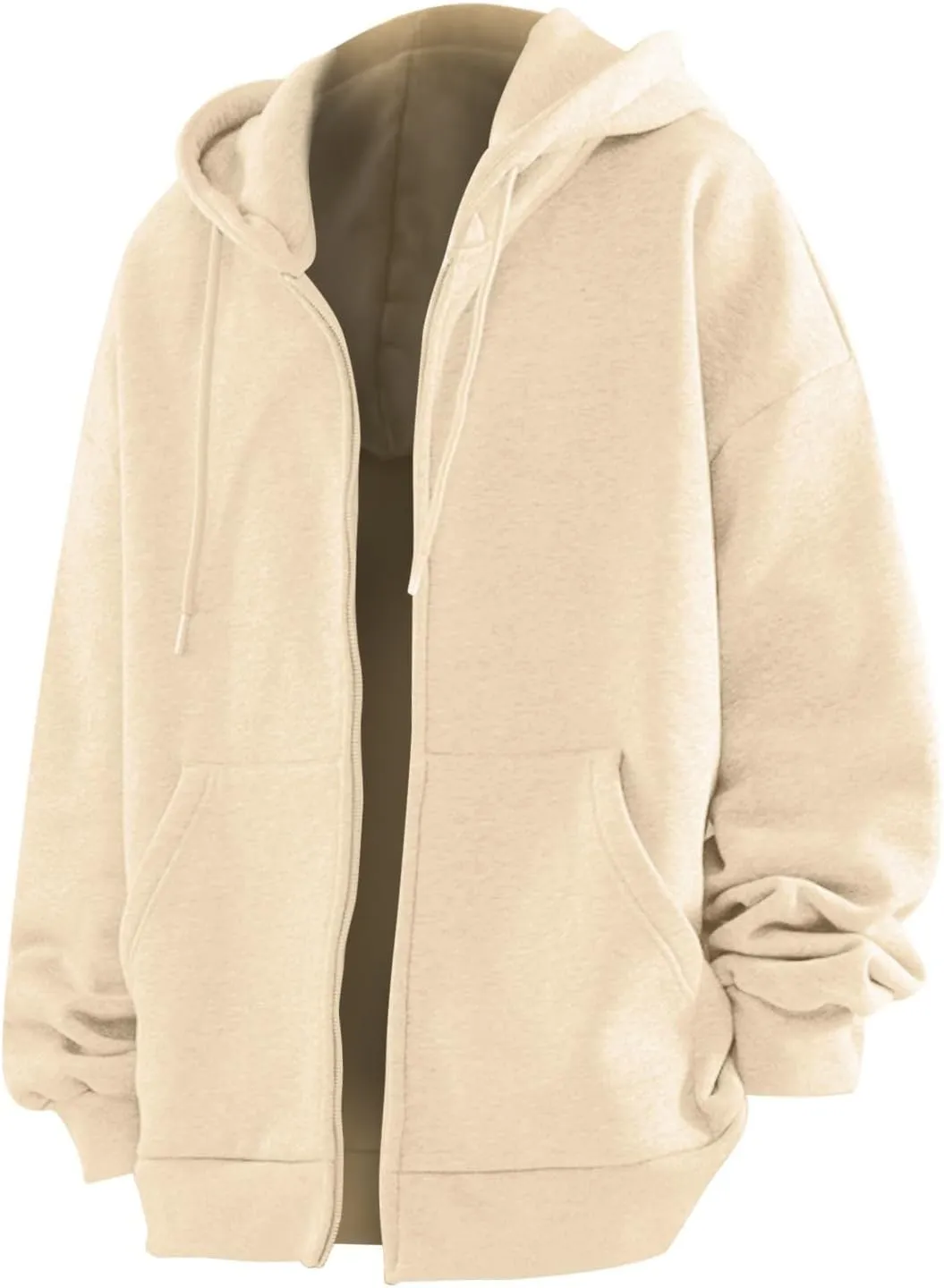 XIAXOGOOL Mens Plain Basic Hoodie Full Zip Fleece Sweatshirt Casual Hooded Outerwear Jacket With Pocket Hoodies For Men