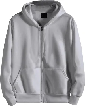 XIAXOGOOL Mens Plain Basic Hoodie Full Zip Fleece Sweatshirt Casual Hooded Outerwear Jacket With Pocket Hoodies For Men