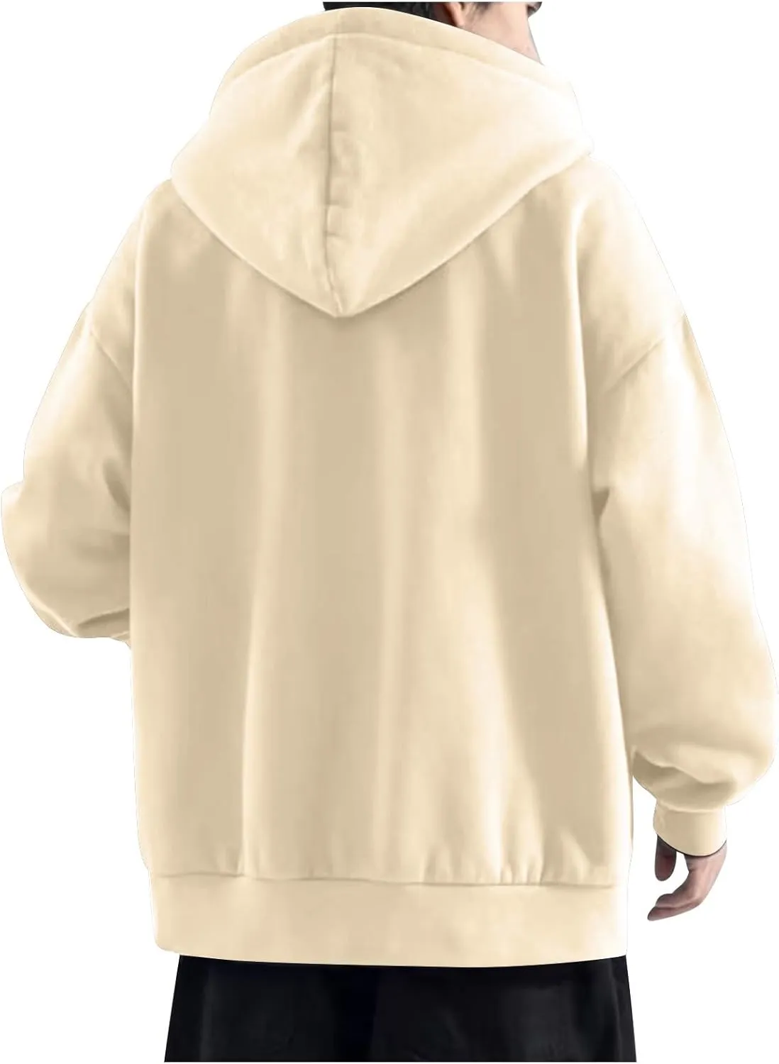 XIAXOGOOL Mens Plain Basic Hoodie Full Zip Fleece Sweatshirt Casual Hooded Outerwear Jacket With Pocket Hoodies For Men